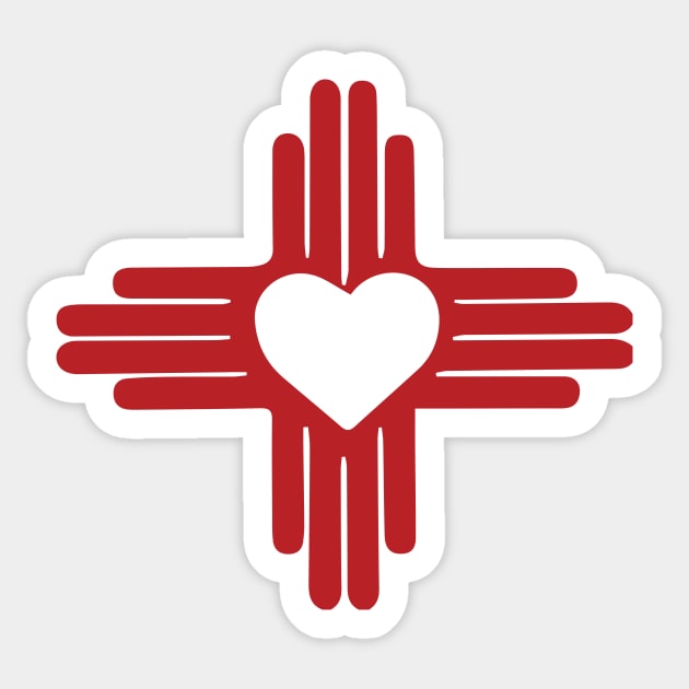 Zia Sun Symbol - flag of New Mexico Sticker by yassinebd